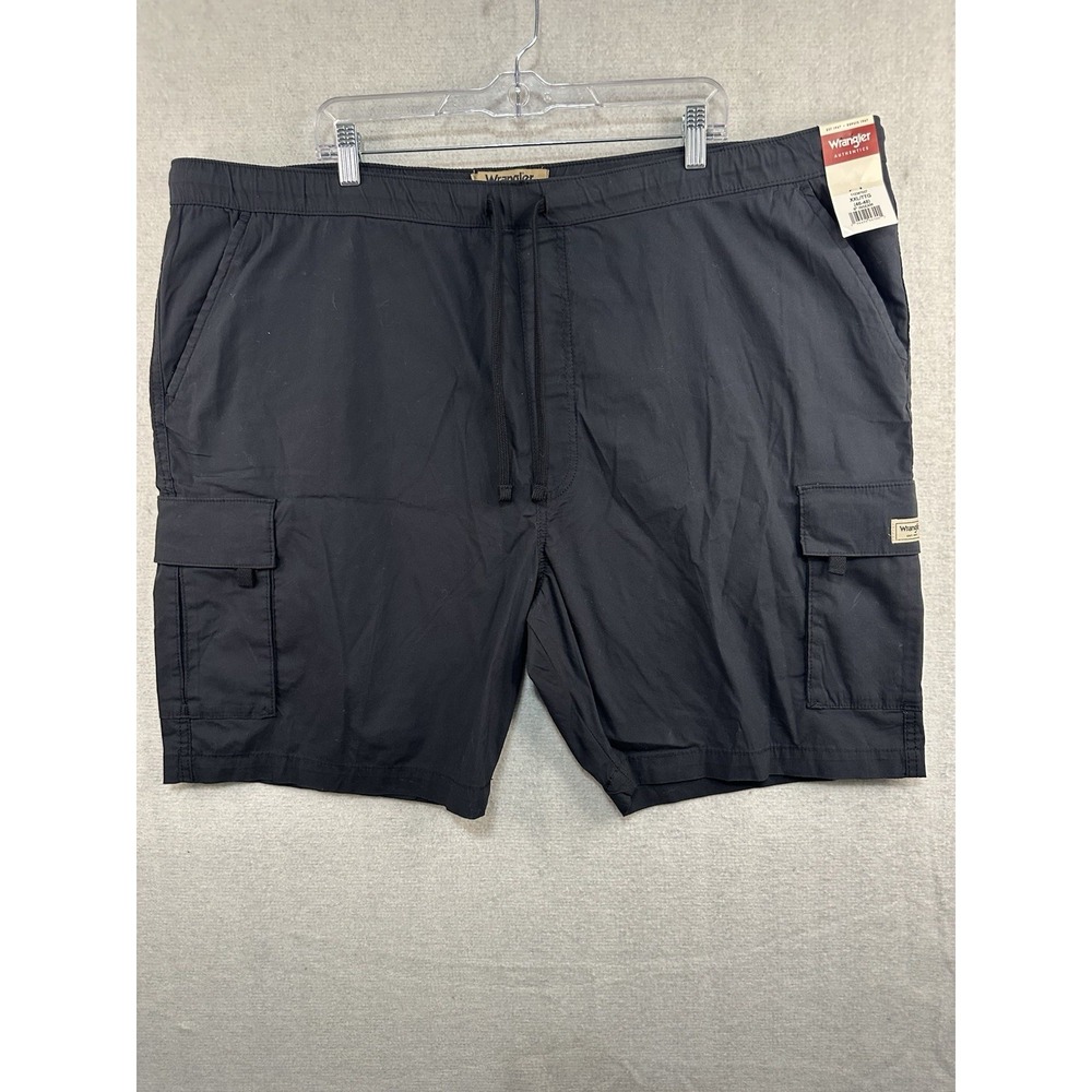 Wrangler Authentic Pull on Cargo Shorts XXL(46-48) Black Utility Relaxed Fit